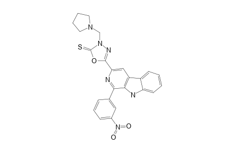 1-(3-NITROPHENYL)-3-[3-PYRROLIDYLAMINO-(METHYL)-2-THIOXO-1,3,4-OXADIAZOL-5-YL]-BETA-CARBOLINE