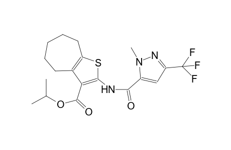 isopropyl 2-({[1-methyl-3-(trifluoromethyl)-1H-pyrazol-5-yl]carbonyl}amino)-5,6,7,8-tetrahydro-4H-cyclohepta[b]thiophene-3-carboxylate