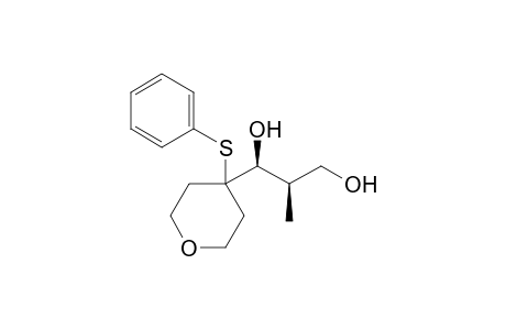 syn-(2R,3R)-2-Methyl-1-(4-(phenylsulfanyl)-3,4,5,6-tetrahydro-2H-pyran-4-yl)propane-1,3-diol