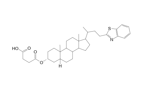 23-(Benzothiazol-2'-yl)-3.alpha.-(suucinyloxy)nor-cholane