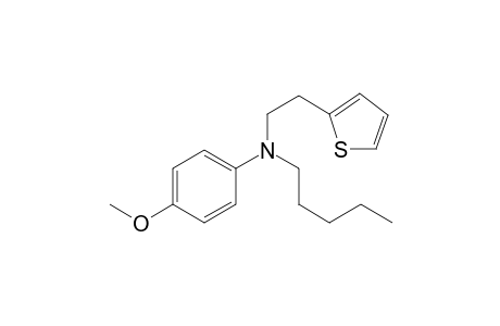 4-Methoxy-N-pentyl-N-[2-(thiophen-2-yl)ethyl]aniline