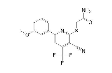 2-{[3-cyano-6-(3-methoxyphenyl)-4-(trifluoromethyl)-2-pyridinyl]sulfanyl}acetamide