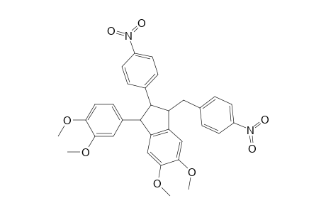 1-(3,4-dimethoxyphenyl)-5,6-dimethoxy-2-(4-nitrophenyl)-3-[(4-nitrophenyl)methyl]-2,3-dihydro-1H-indene
