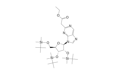9H-Purine-2-acetic acid, 9-[2,3,5-tris-O-[(1,1-dimethylethyl)dimethylsilyl]-.beta.-D-ribofuranosyl]-, ethyl ester