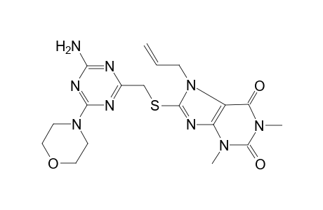 7-Allyl-8-[(4-amino-6-morpholino-1,3,5-triazin-2-yl)methylsulfanyl]-1,3-dimethyl-purine-2,6-dione
