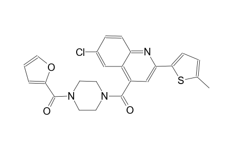 6-chloro-4-{[4-(2-furoyl)-1-piperazinyl]carbonyl}-2-(5-methyl-2-thienyl)quinoline