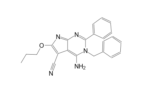 3H-pyrrolo[2,3-d]pyrimidine-5-carbonitrile, 4-amino-2-phenyl-3-(phenylmethyl)-6-propoxy-