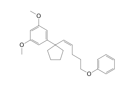 3,5-Dimethoxy-1-[1-(1,2-cis-5-phenoxypenten-1-yl)cyclopentyl]benzene