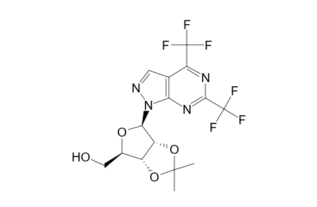 1-(2,3-o-isopropylidene-.beta.D-ribofuranosyl)-4,6-bis(trifluoromethyl)-1H-pyrazolo[3,4-d]pyrimidine