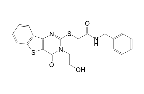 N-benzyl-2-{[3-(2-hydroxyethyl)-4-oxo-3,4-dihydro[1]benzothieno[3,2-d]pyrimidin-2-yl]sulfanyl}acetamide
