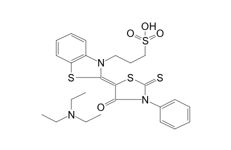 Triethylamine 3-[2-(4-oxo-3-phenyl-2-thioxo-5-thiazolidinylidene)-3-benzothiazolinyl]-1-propanesulfonate