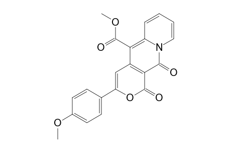 Methyl 1,11-dihydro-3-(4-methoxy)phenyl-1,11-dioxoyrano[4,3-b]quinolizine-5-carboxylate