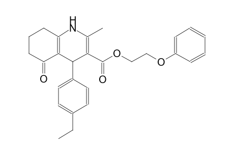 2-phenoxyethyl 4-(4-ethylphenyl)-2-methyl-5-oxo-1,4,5,6,7,8-hexahydro-3-quinolinecarboxylate