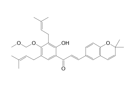 (E)-3-(2,2-Dimethyl-2H-chromen-6-yl)-1-[2-hydroxy-3,5-bis(3,3-dimethylallyl)-4-methoxymethoxyphenyl]-2-propen-1-one