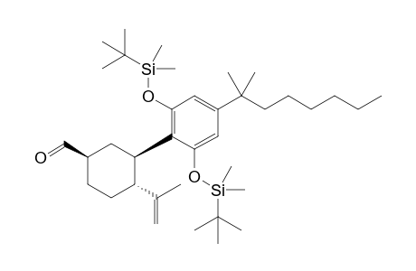 (1R,3R,4R)-3-[4-(1',1'-Dimethylheptyl)-2,6-bis(tert-butyldimethylsilyloxy)phenyl]-4-isopropenyl-1-formylcyclohexane