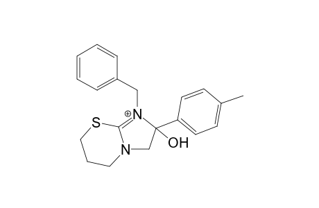 1-Benzyl-2-hydroxy-2-(4-methylphenyl)-2,3,6,7-tetrahydro-5H-imidazo[2,1-b][1,3]thiazin-1-ium