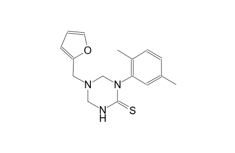 1-(2,5-dimethylphenyl)-5-(2-furylmethyl)tetrahydro-1,3,5-triazine-2(1H)-thione