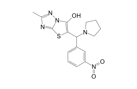 2-Methyl-6-{N-.alpha.-pyrrolidino-3'-nitrobenzyl]thiazolo[3,2-b]-1,2,4-triazol-5-ol