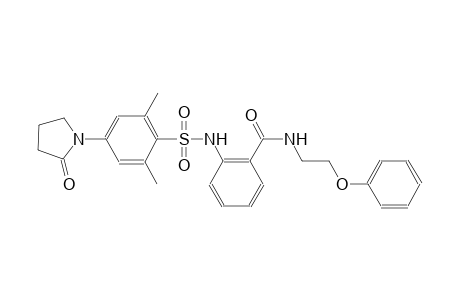 2-({[2,6-dimethyl-4-(2-oxo-1-pyrrolidinyl)phenyl]sulfonyl}amino)-N-(2-phenoxyethyl)benzamide