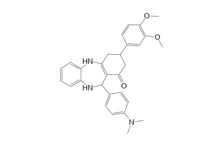 3-(3,4-Dimethoxyphenyl)-11-[4-(dimethylamino)phenyl]-2,3,4,5,10,11-hexahydro-1H-dibenzo[b,e][1,4]diazepin-1-one