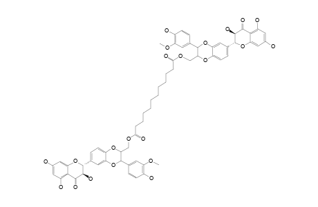 #3;BIS-[[(2R,3R)-3-(4-HYDROXY-3-METHOXYPHENYL)-6-[(2R,3R)-3,5,7-TRIHYDROXY-4-OXOCHROMAN-2-YL)-2,3-DIHYDROBENZO-[B]-[1,4]-DIOXIN-2-YL]-METHYL]-DODECANEDI