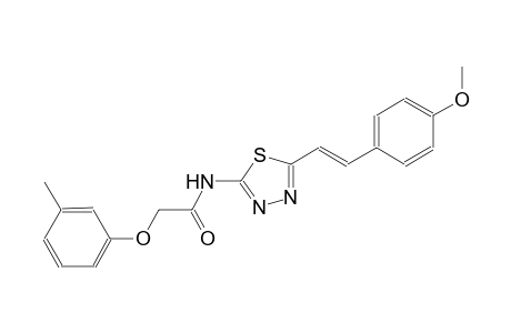 N-{5-[(E)-2-(4-methoxyphenyl)ethenyl]-1,3,4-thiadiazol-2-yl}-2-(3-methylphenoxy)acetamide