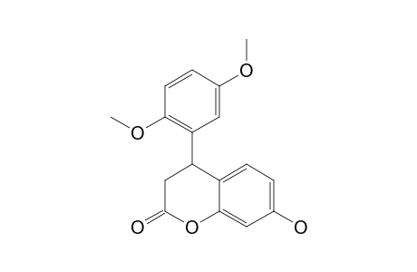 (+/-)-7-HYDROXY-4-(2',5'-DIMETHOXYPHENYL)-3,4-DIHYDROCOUMARIN