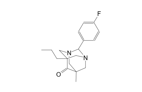 2-(4-fluorophenyl)-5-methyl-7-propyl-1,3-diazatricyclo[3.3.1.1~3,7~]decan-6-one