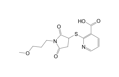 3-pyridinecarboxylic acid, 2-[[1-(3-methoxypropyl)-2,5-dioxo-3-pyrrolidinyl]thio]-