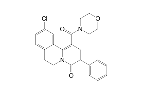 10-chloranyl-1-morpholin-4-ylcarbonyl-3-phenyl-6,7-dihydrobenzo[a]quinolizin-4-one