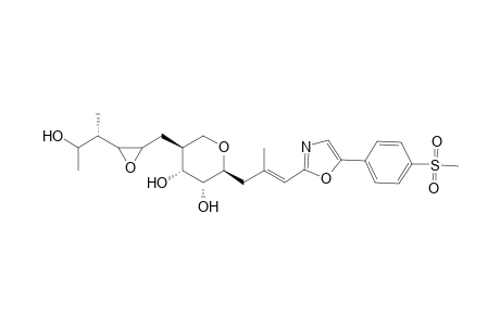 2H-Pyran-3,4-diol, tetrahydro-5-[[3-(2-hydroxy-1-methylpropyl)oxiranyl]methyl]-2-[2-methyl-3-[5-[4-(methylsulfonyl)phenyl]-2-oxazolyl]-2-propenyl]-, [2S-[2.alpha.(E),3.beta.,4.beta.,5.alpha.[2R*,3R*(1R*,2R*)]]]-