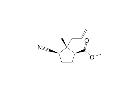 (-)-(1S,2S,3R)-methyl 2-allyl-3-cyano-2-methylcyclopentanecarboxylate
