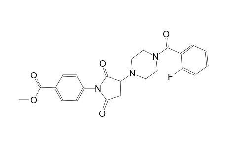 benzoic acid, 4-[3-[4-(2-fluorobenzoyl)-1-piperazinyl]-2,5-dioxo-1-pyrrolidinyl]-, methyl ester