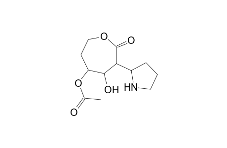 (3RS,4SR,5SR)-5-Acetoxy-4-hydroxy-3-[(2RS)-2-pyrrolidyl]oxepan-2-one