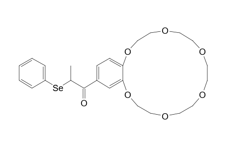 1-(2,3,5,6,8,9,11,12,14,15-Decahydro-1,4,7,10,13,16-benzohexaoxacyclooctadecin-18-yl)-2-phenylseleno-1-propanone