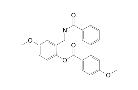 (E)-2-((Benzoylimino)methyl)-4-methoxyphenyl 4-methoxybenzoate