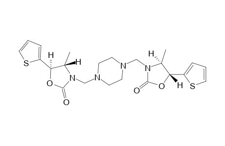 (ANTI)-1,4-BIS-[(4-METHYL-5-THIEN-2-YL-2-OXO-1,3-OXAZOLIDIN-3-YL)-METHYL]-PIPERAZINE