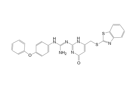 N''-{6-[(1,3-benzothiazol-2-ylsulfanyl)methyl]-4-oxo-1,4-dihydro-2-pyrimidinyl}-N-(4-phenoxyphenyl)guanidine