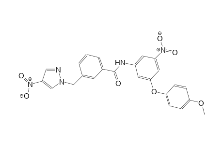 N-[3-(4-methoxyphenoxy)-5-nitrophenyl]-3-[(4-nitro-1H-pyrazol-1-yl)methyl]benzamide