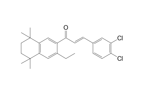 trans, 3-(3,4-dichlorophenyl)-3'-ethyl-5',6',7',8'-tetrahydro-5',5',8',8'-tetramethyl-2'-acrylonaphthone
