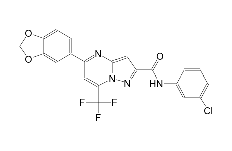 5-(1,3-benzodioxol-5-yl)-N-(3-chlorophenyl)-7-(trifluoromethyl)pyrazolo[1,5-a]pyrimidine-2-carboxamide