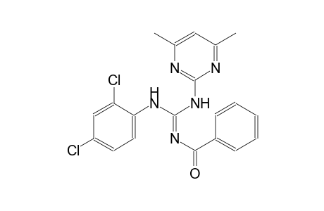 N-(2,4-dichlorophenyl)-N'-(4,6-dimethyl-2-pyrimidinyl)-N''-[(E)-oxo(phenyl)methyl]guanidine