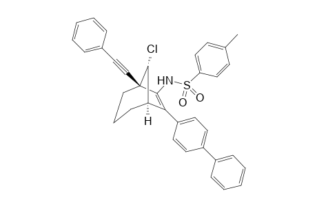N-((1R*,5R*,8R*)-7-([1,1'-Biphenyl]-4-yl)-8-chloro-5-(phenylethynyl)bicyclo[3.2.1]oct-6-en-6-yl)-4-methylbenzenesulfonamide