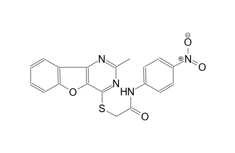 2-[(2-methyl[1]benzofuro[3,2-d]pyrimidin-4-yl)sulfanyl]-N-(4-nitrophenyl)acetamide