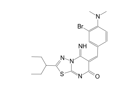 (6E)-6-[3-bromo-4-(dimethylamino)benzylidene]-2-(1-ethylpropyl)-5-imino-5,6-dihydro-7H-[1,3,4]thiadiazolo[3,2-a]pyrimidin-7-one