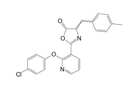 2-[2-(p-chlorophenoxy)-3-pyridyl]-4-(p-methylbenzylidene)-2-oxazolin-5-one