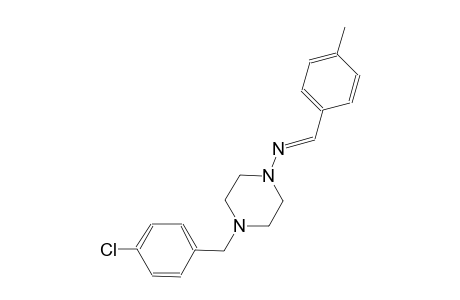 1-piperazinamine, 4-[(4-chlorophenyl)methyl]-N-[(E)-(4-methylphenyl)methylidene]-