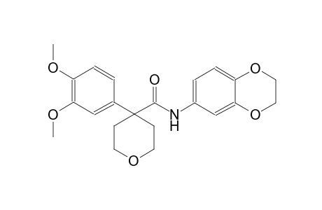 2H-pyran-4-carboxamide, N-(2,3-dihydro-1,4-benzodioxin-6-yl)-4-(3,4-dimethoxyphenyl)tetrahydro-