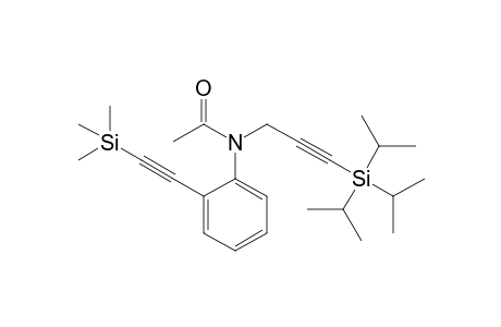 N-[3"-(Triisopropylsilyl)prop-2"-yn-1"-yl]-N-{2'-[(trimethylsilyl)ethynyl]phenyl}-acetamide