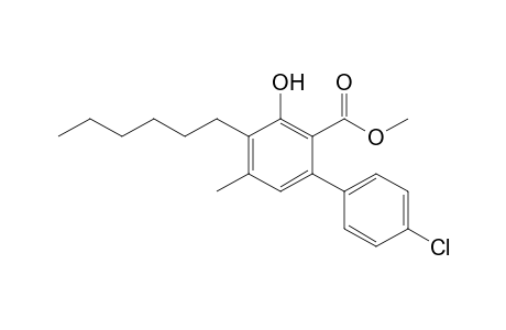 Methyl 4'-chloro-3-hydroxy-4-hexyl-5-methylbiphenyl-2-carboxylate